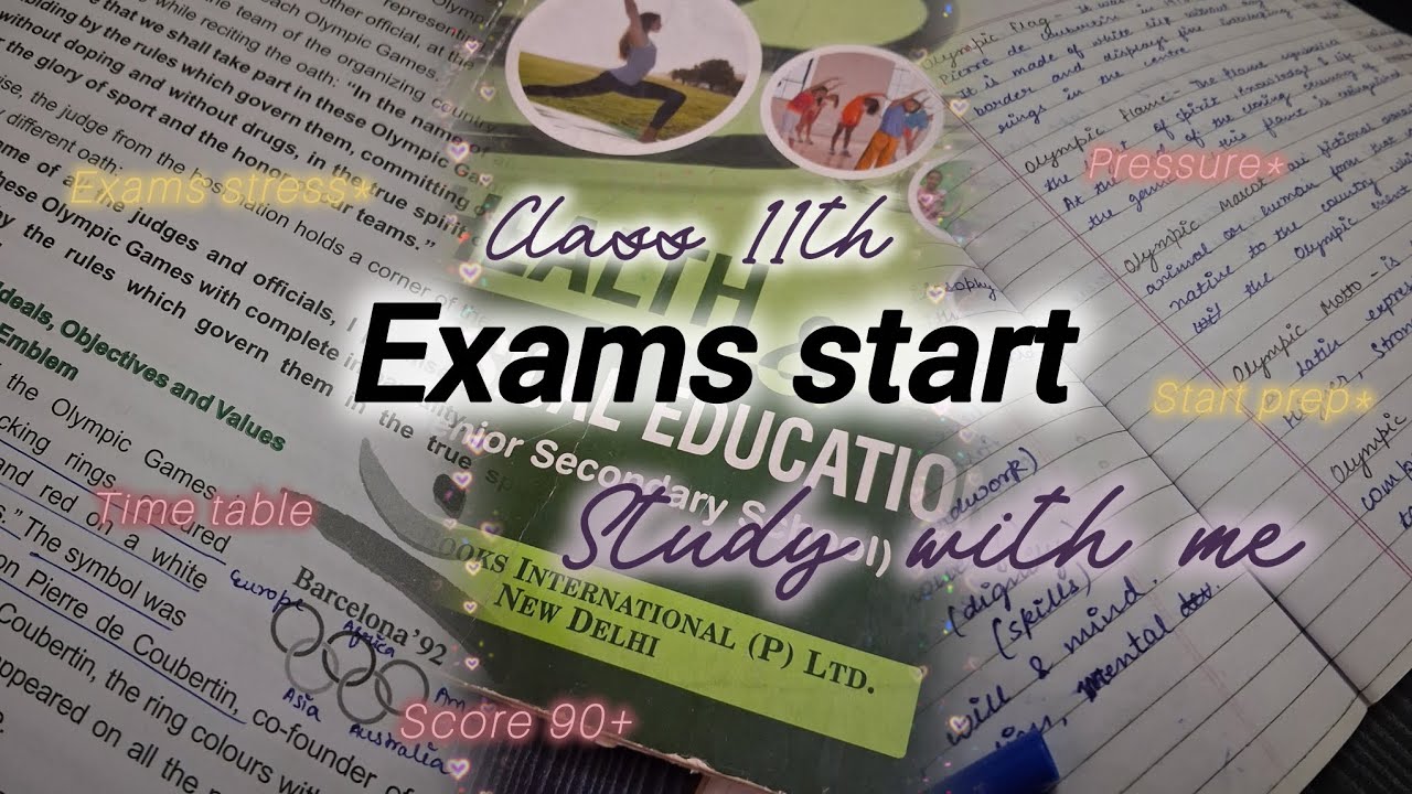 Exams Start* Class 11th| Study with me| Study Vlog✨️ #exams 