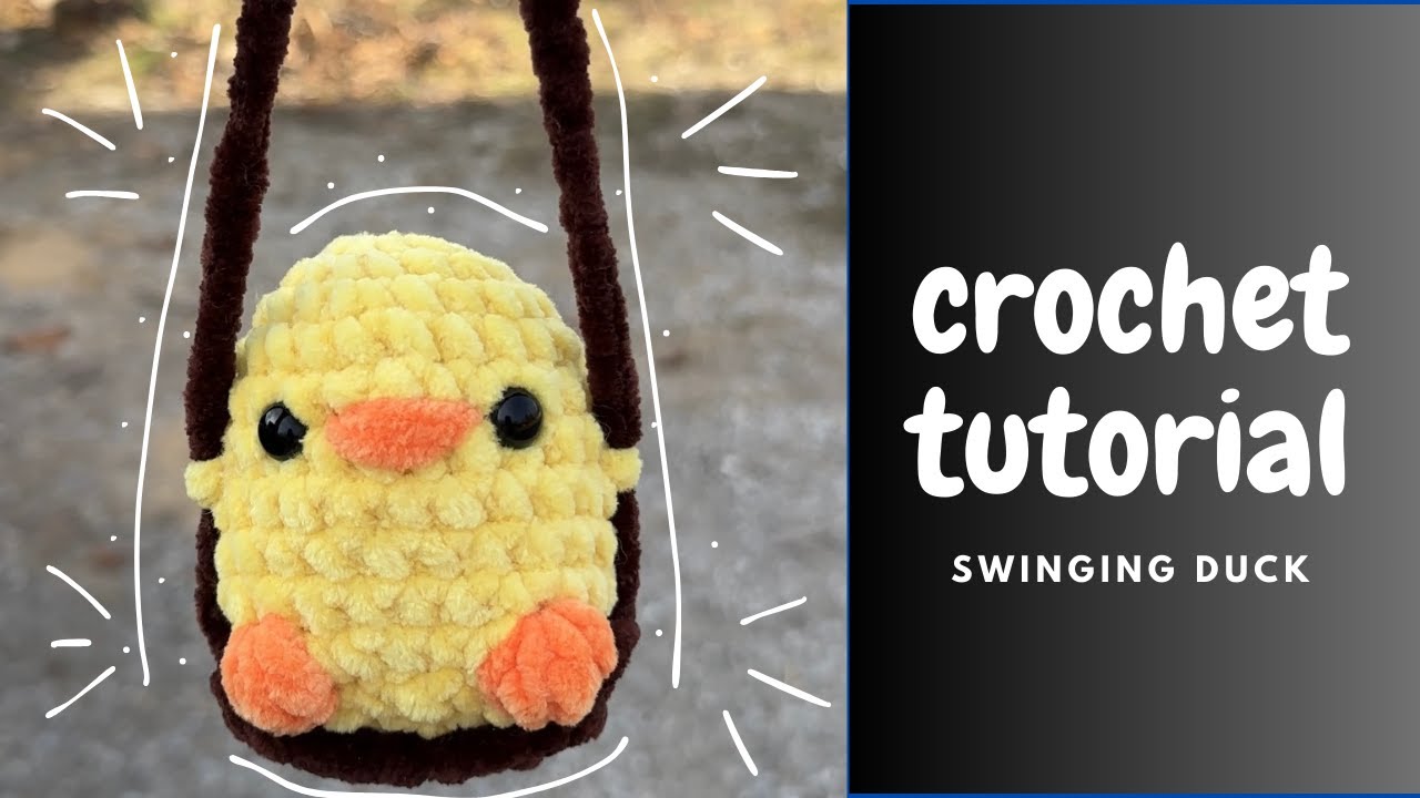Beginner tutorial: How to Crochet amigurumi DUCK on a swing