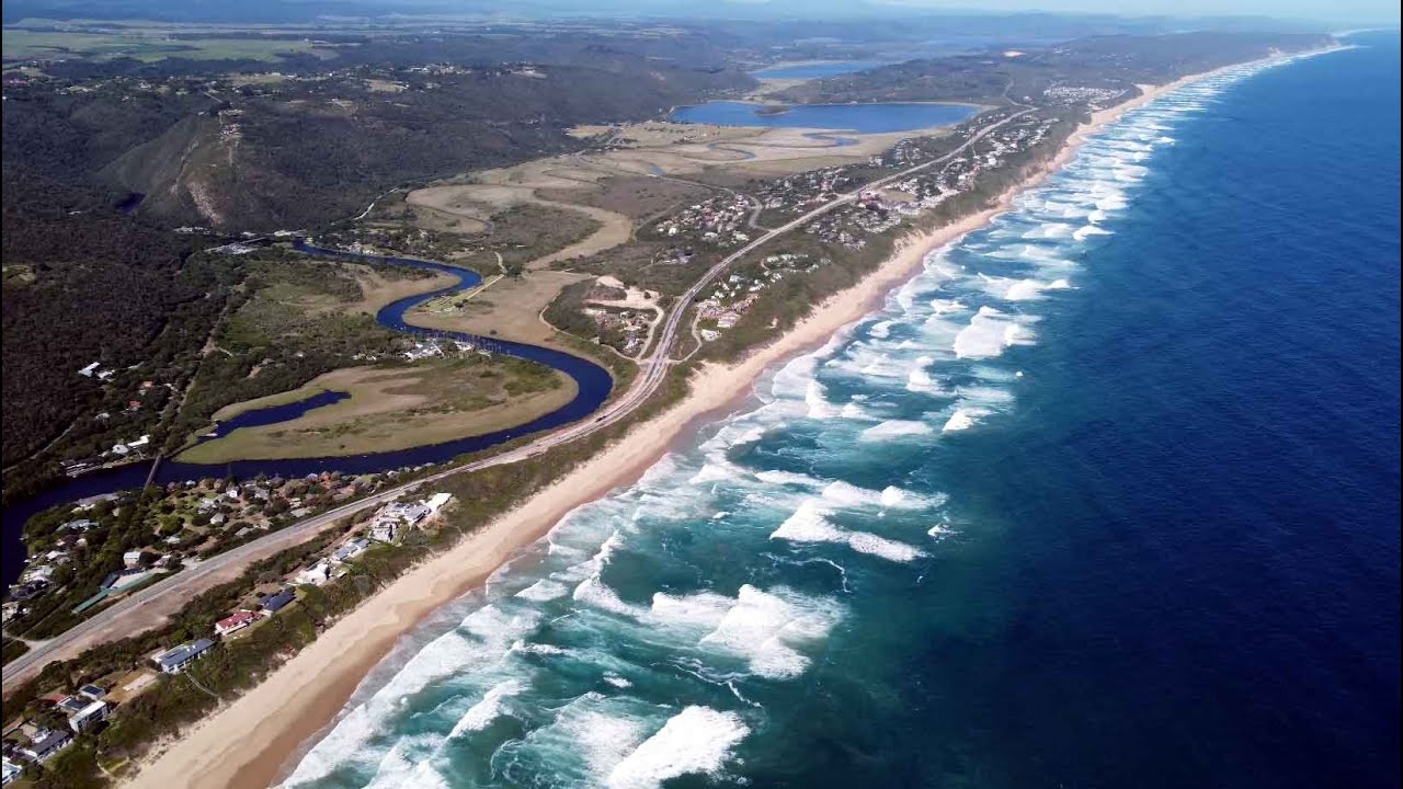 Drone Footage of Wilderness in South Africa`s Garden Route