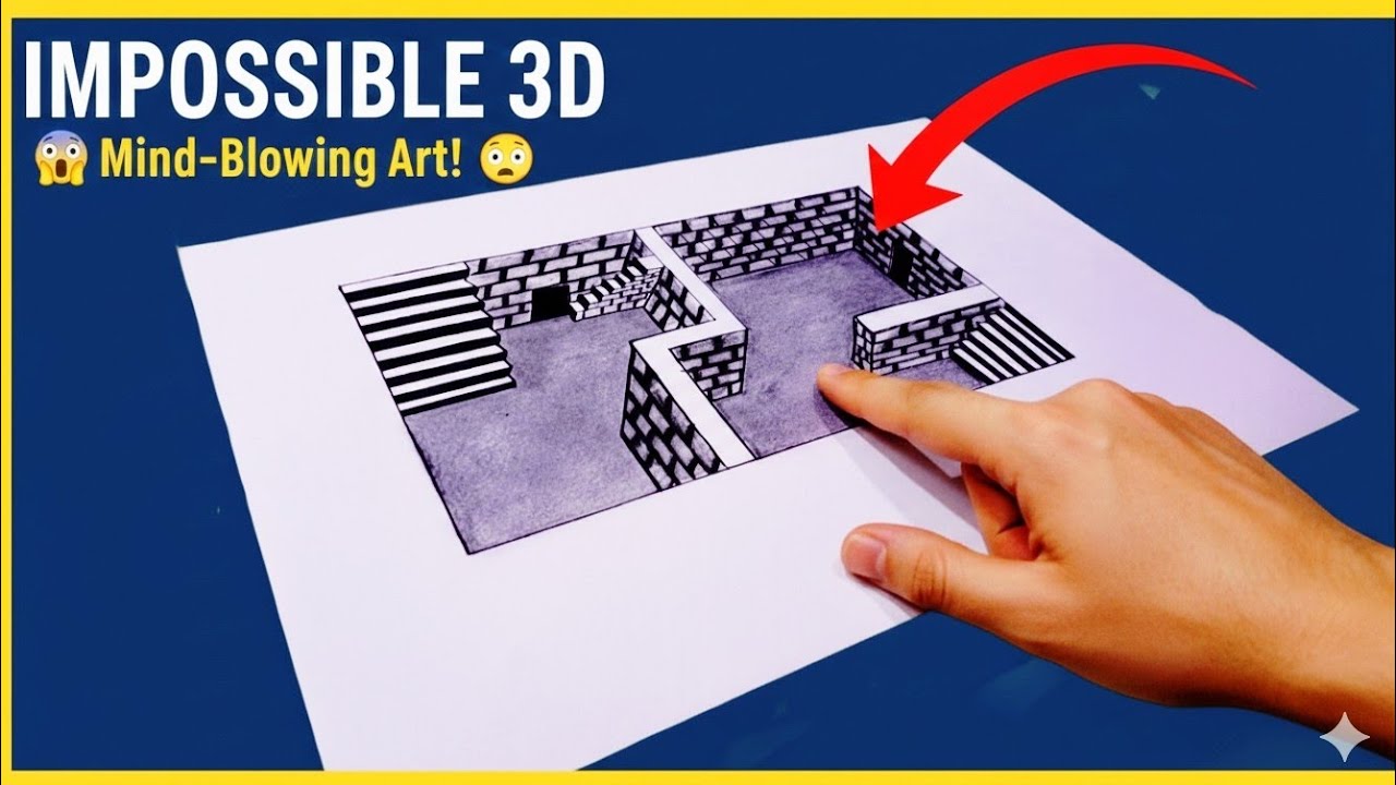 How to Draw a HIDDEN Room on Paper! 😱 (3D Illusion Art Step by Step)