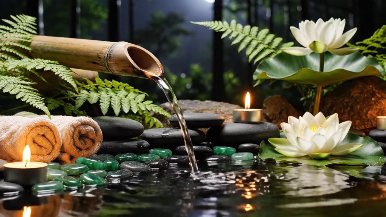 Peaceful Piano with Flowing Water Sounds 🌿 Relieve Stress, Calm Mind & Body