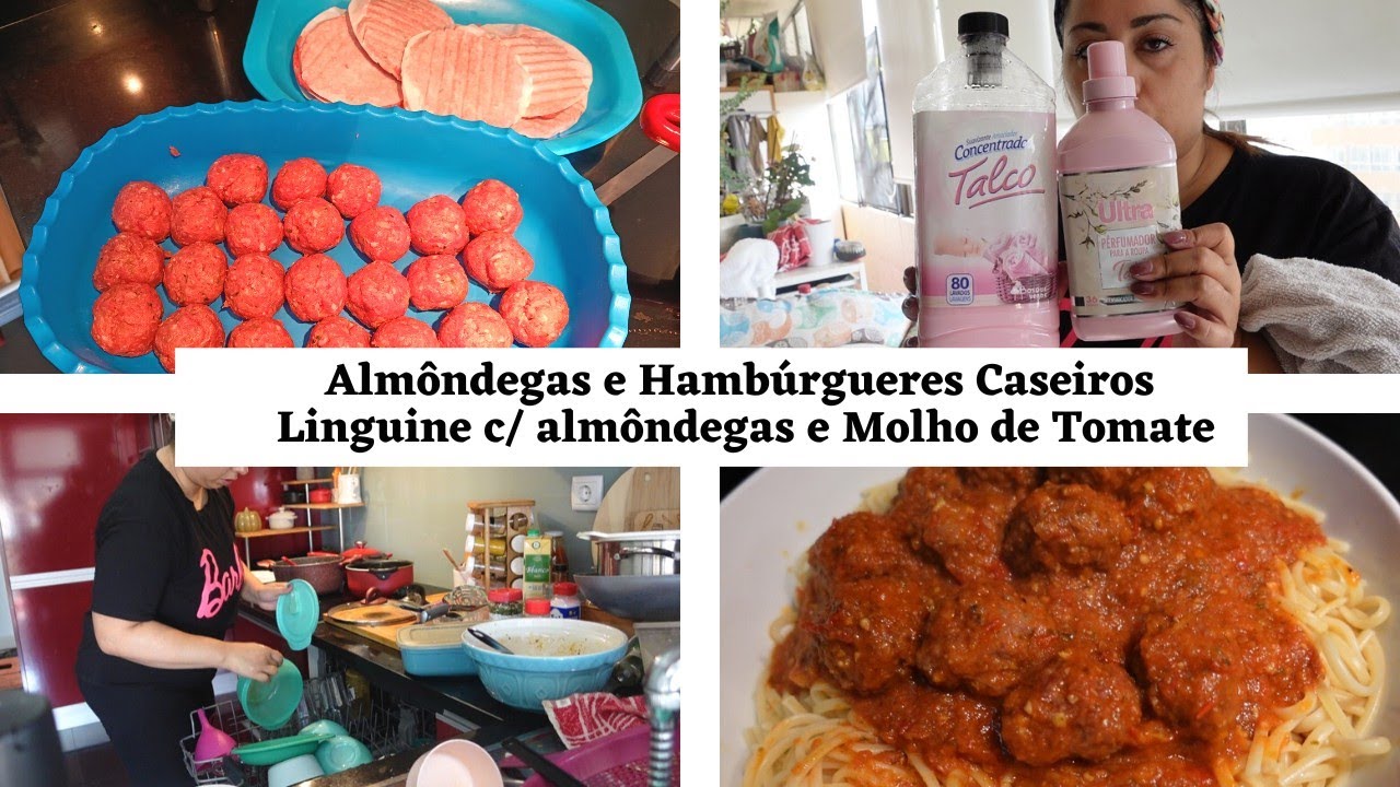 Hambúrgueres e Almôndegas Caseiros | Linguine c/ Almôndegas e Molho de Tomate || Dica Roupa Cheirosa