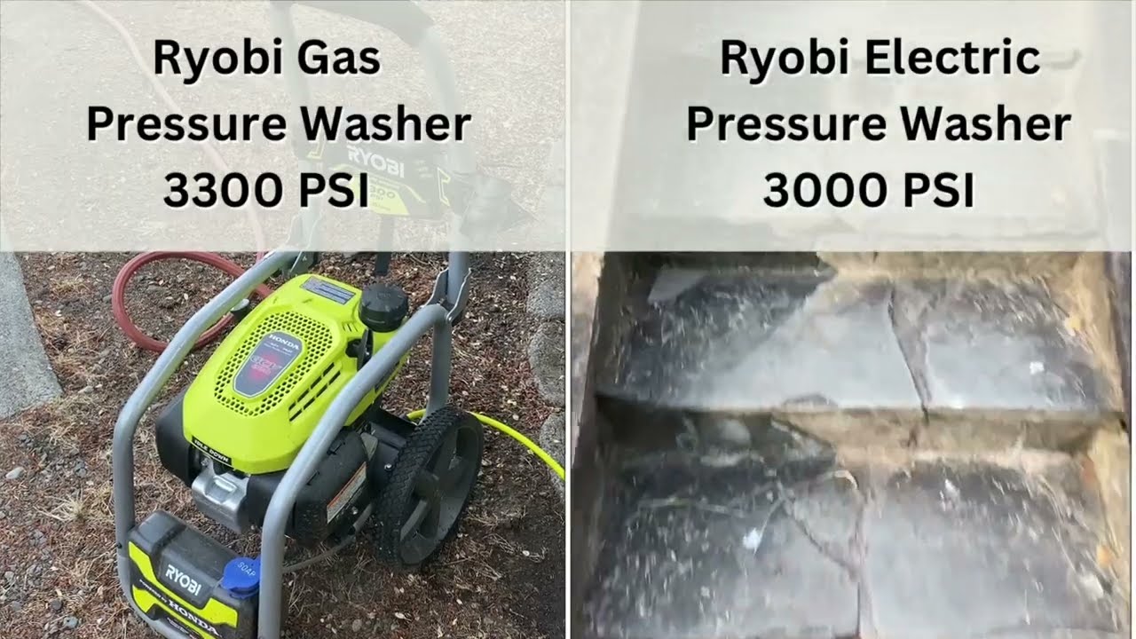 Watch It Work: Gas v Electric Ryobi Pressure Washers
