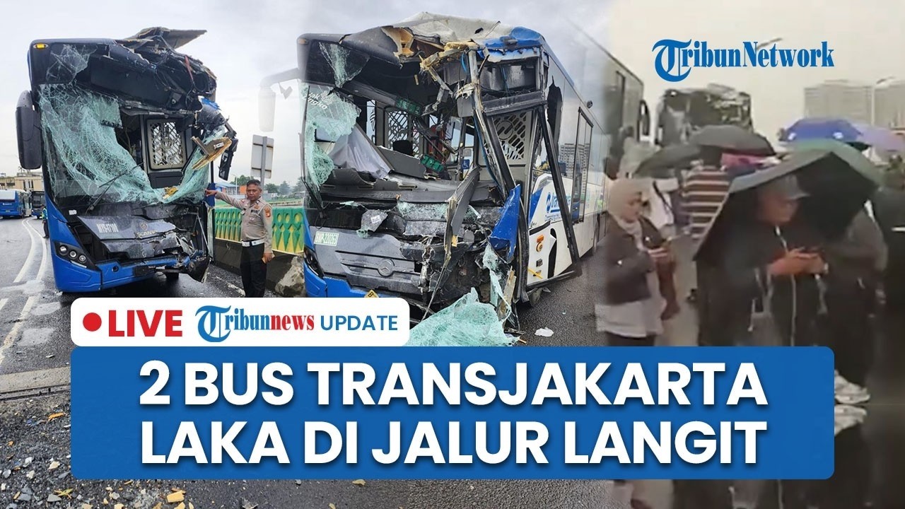 🔴LIVE: 2 Bus Transjakarta Adu Banteng di Koridor 13 Jalur Langit Cipulir, Bagian Depan Ringsek Parah