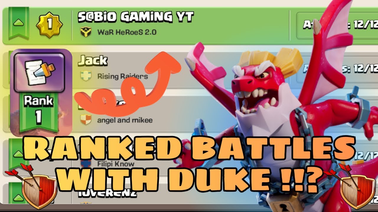 COC DRAGON DUKE ATTACK STRATEGY FOR RANKED BATTLES TH16 || CAN DRAGON DUKE ROCKS!!? #clashofclan