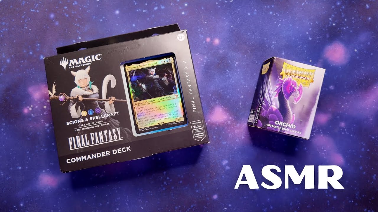 ASMR | MTG Scions & Spellcraft Commander Deck Reading and Sleeving | Soft Spoken