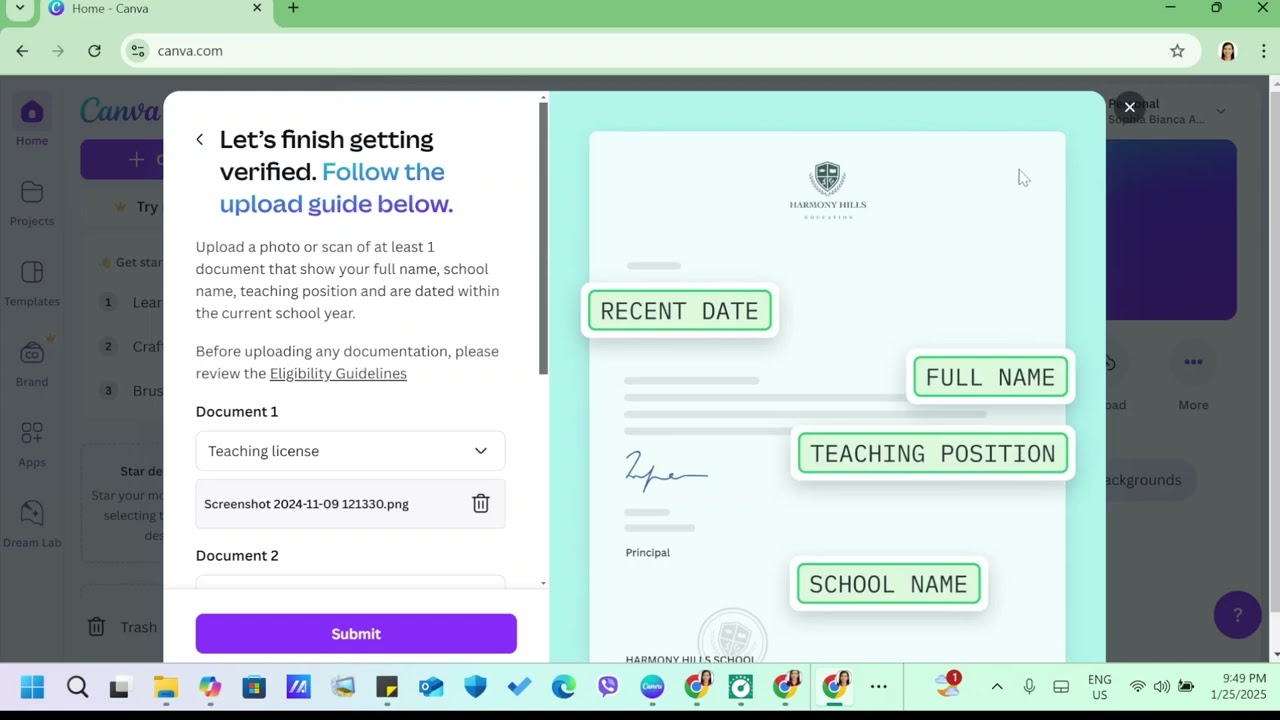 How to enroll your PRC ID in Canva for Education