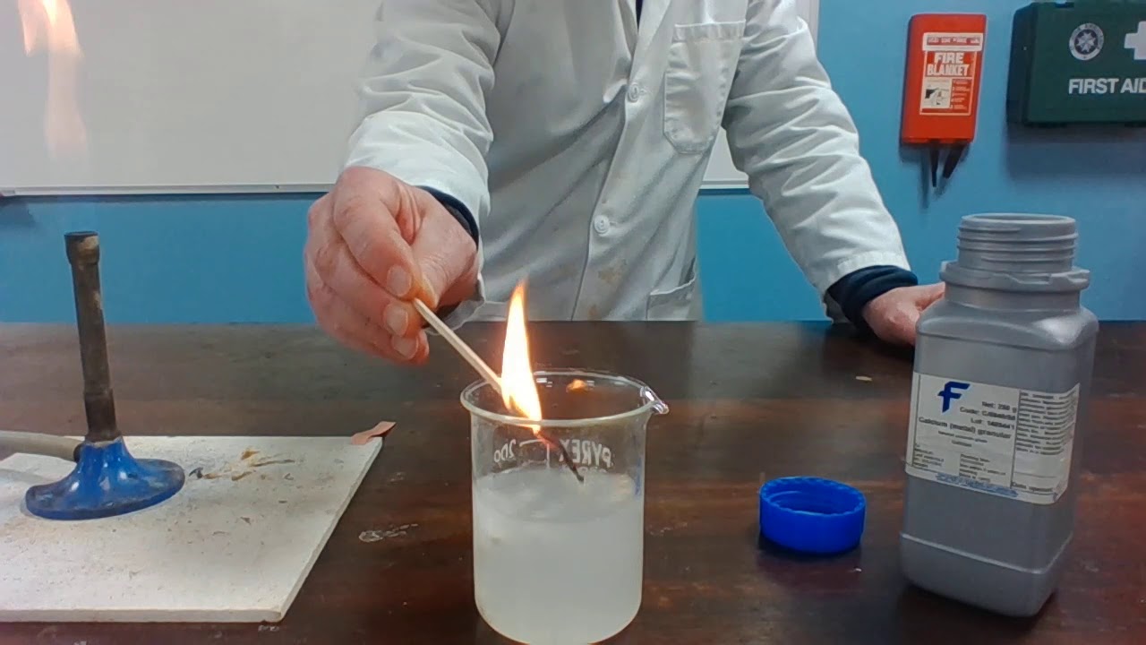 Reaction between Calcium and Water