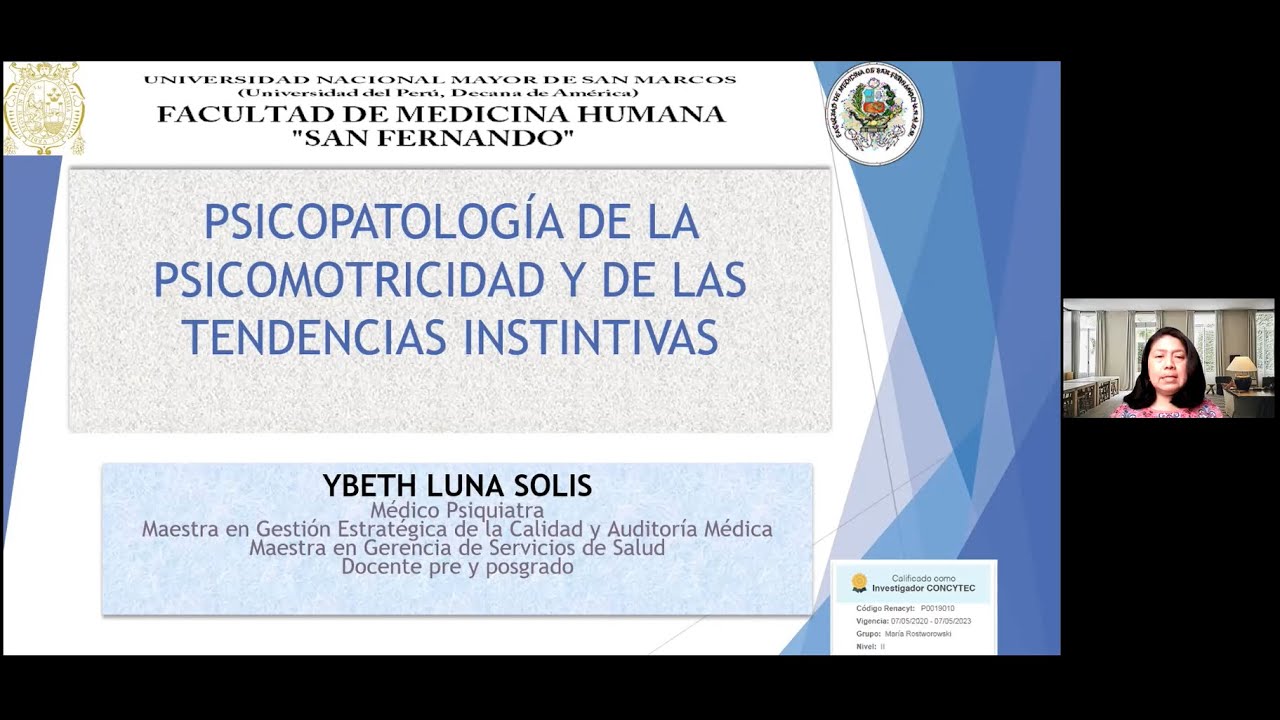 Psicopatolog&iacute;a de la psicomotricidad y de las tendencias instintivas