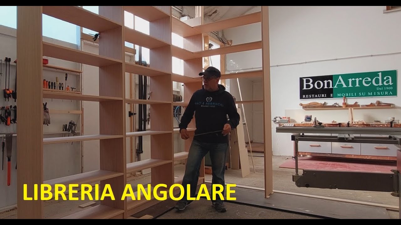 LIBRERIA ANGOLARE listellare tanganika #libreria #festool #lamello #zp2 #diy