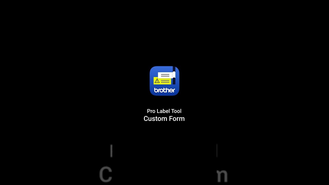 How to set up a custom form in Brother Pro Label Tool App