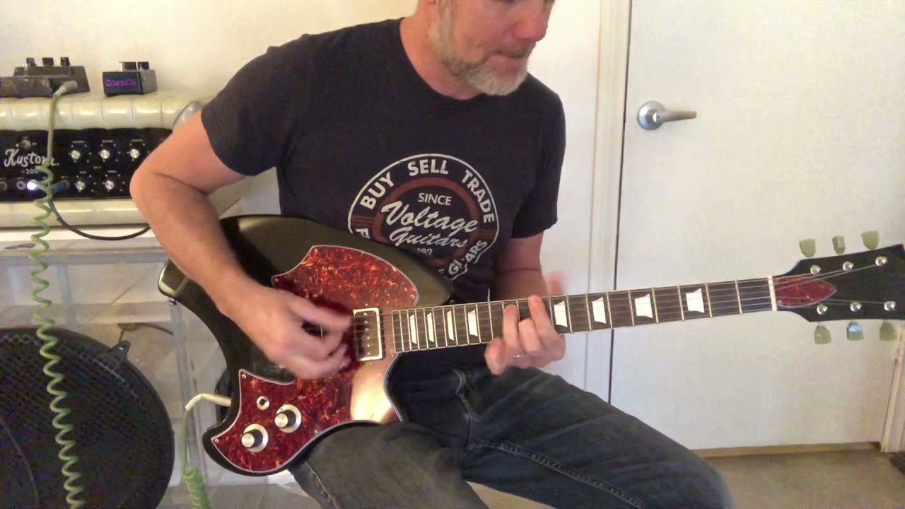 Funky old Ovation Breadwinner for sale at awesomesauceguitars.com