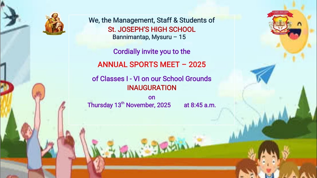 ST JOSEPH SCHOOL BANNIMANTAP MYSORE ANNUAL SPORTS MEET