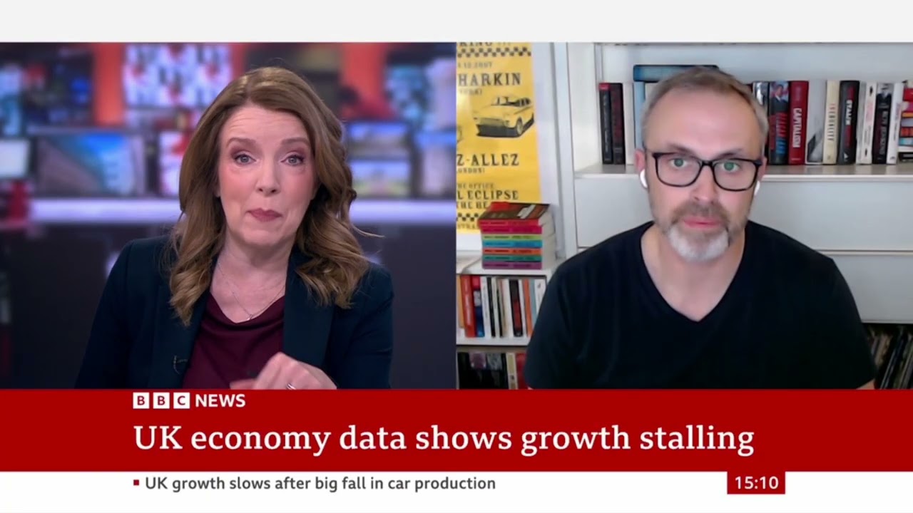 Talking about the lack of UK growth on the BBC News Channel - 13th November 2025