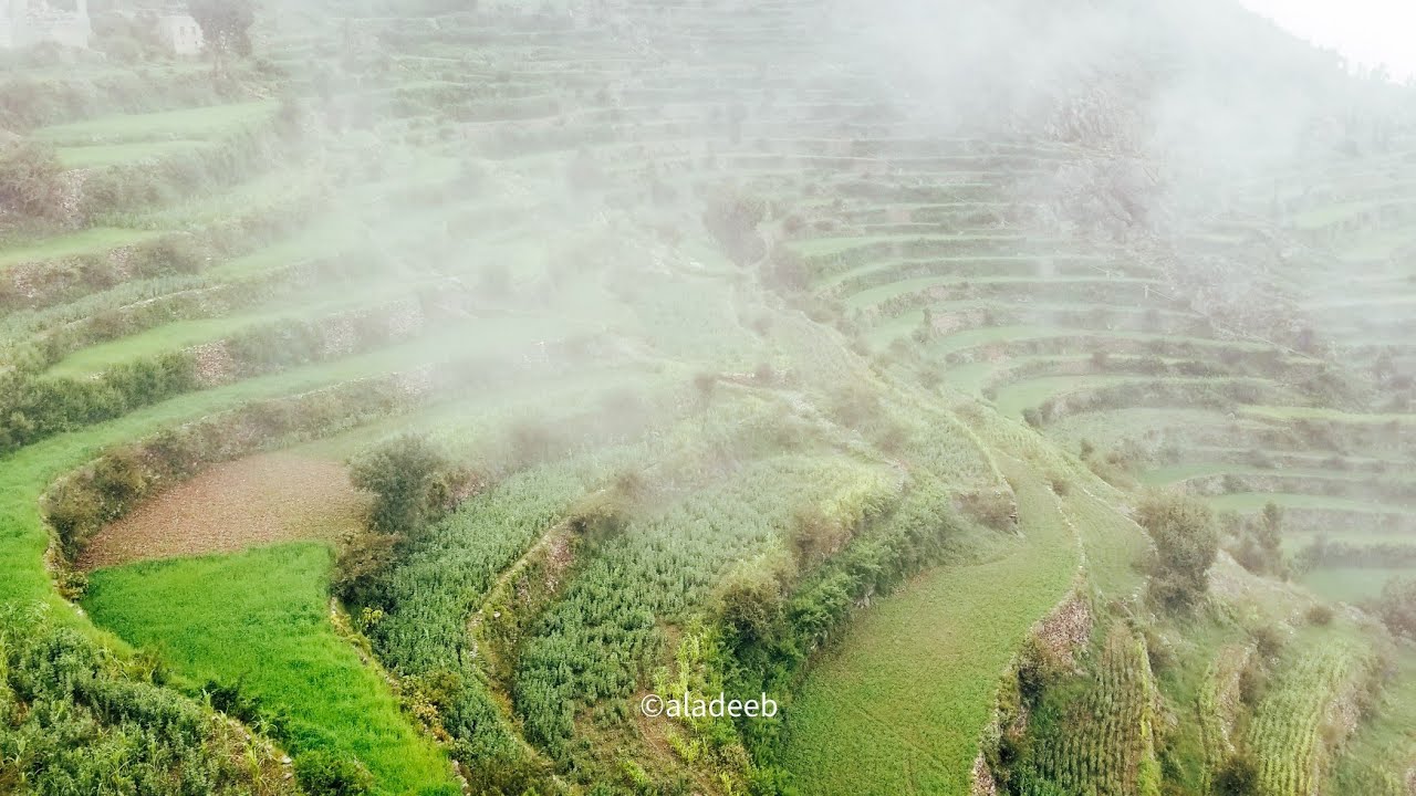 قرى جبل صبر مع تصوير جوي (اغنية بكر غبش) -للفنان ايوب طارش- تعز. 2022
