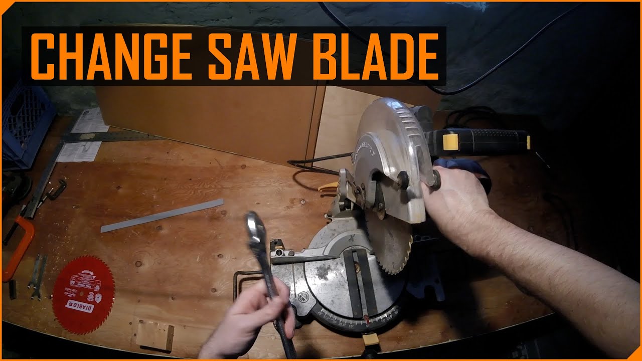 Changing the miter saw blade | Chicago Electric 56776?