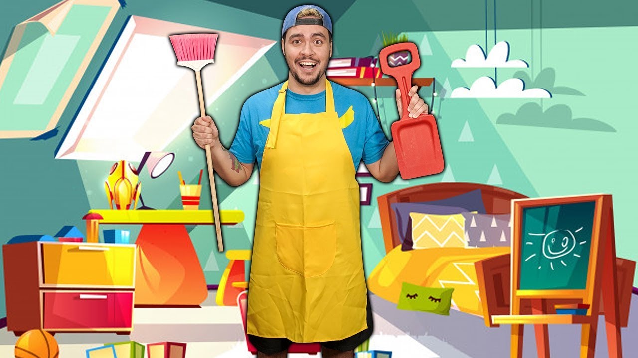 LUCCAS FINGE BRINCAR COM BRINQUEDOS DE LIMPEZA SOZINHO