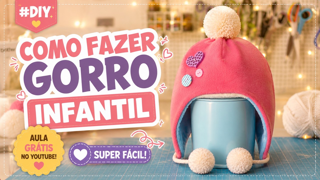 #DIY - COMO FAZER Gorro infantil - Super Fácil