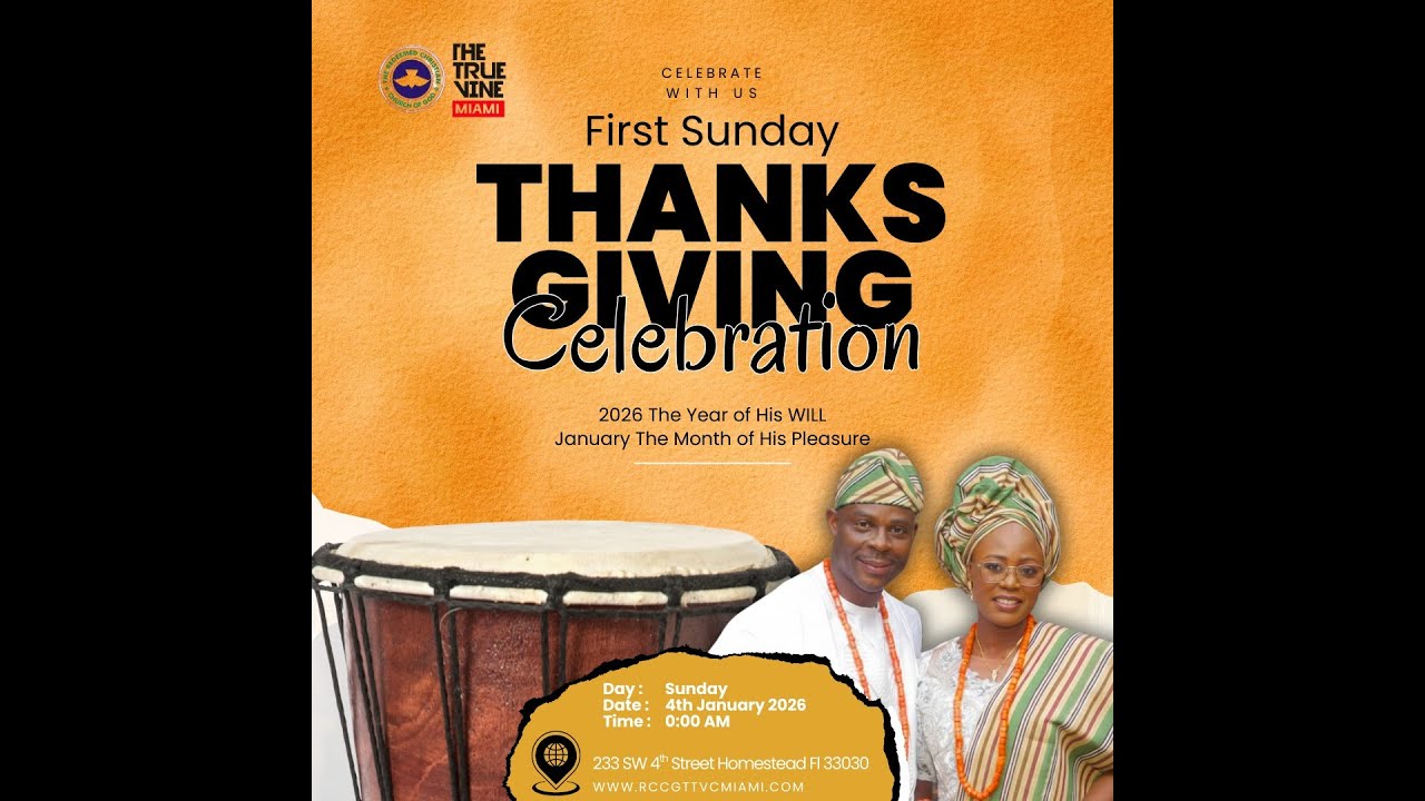 RCCG TTVC First Sunday Thanksgiving Service