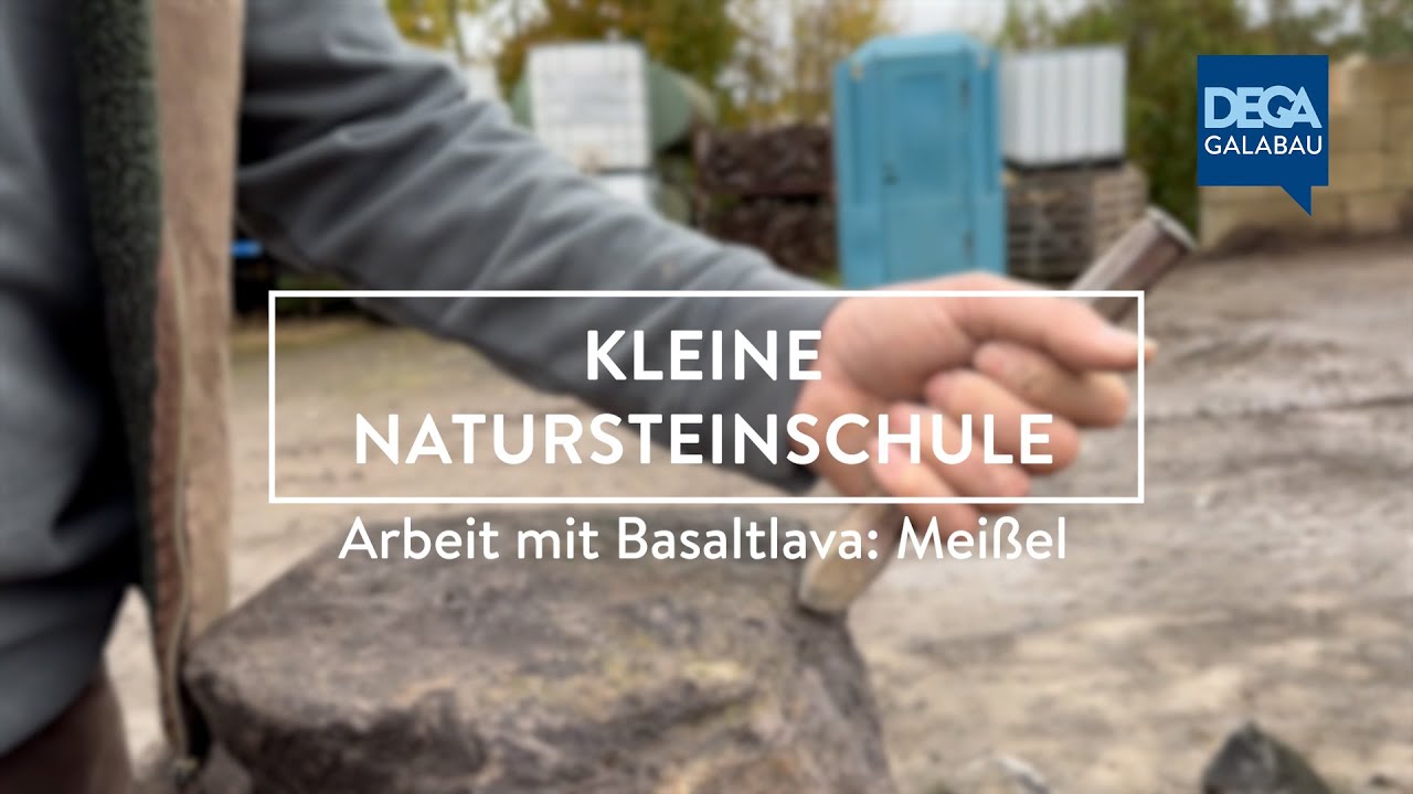 Kleine Natursteinschule: Arbeiten mit Basaltlava 4: Arbeiten mit dem Mei&szlig;el (Eisen)