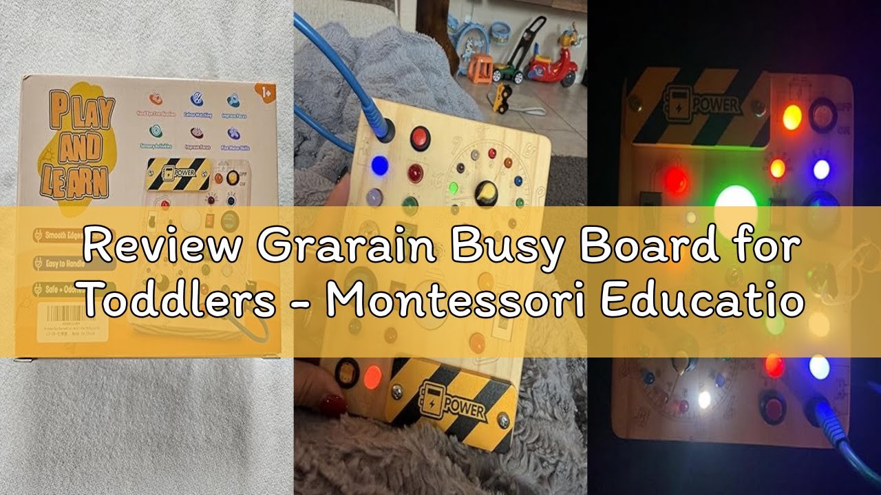 Review Grarain Busy Board for Toddlers - Montessori Educational Toy for 1-3 Year Old Boys & Girls |