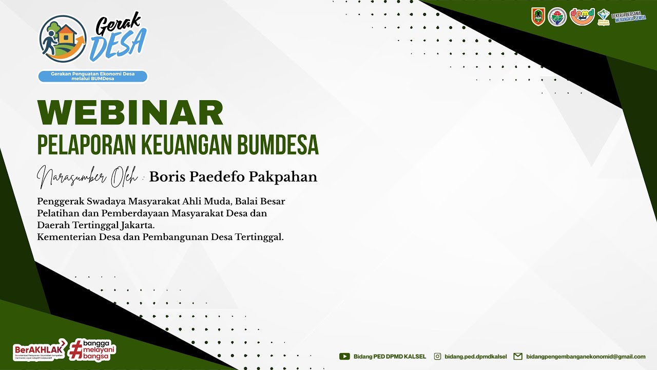 WEBINAR PELAPORAN KEUANGAN BUMDESA