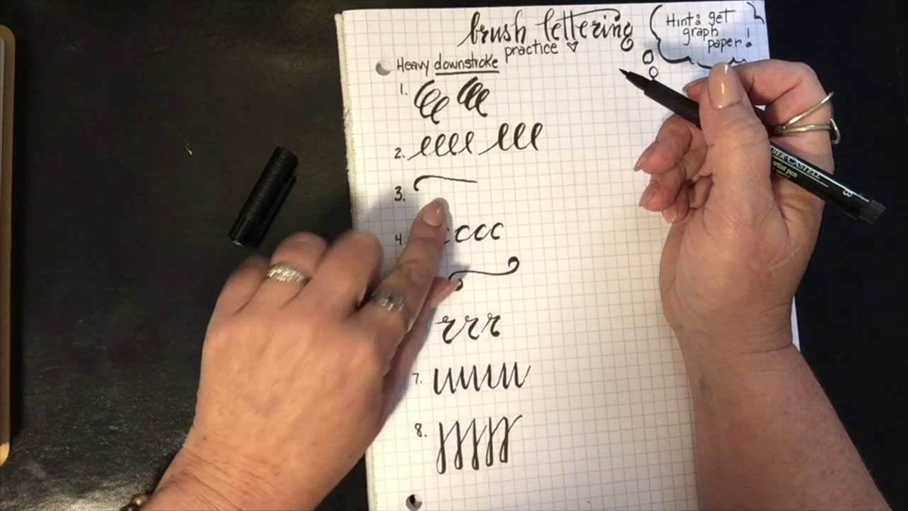 Brush Lettering Practice Sheet