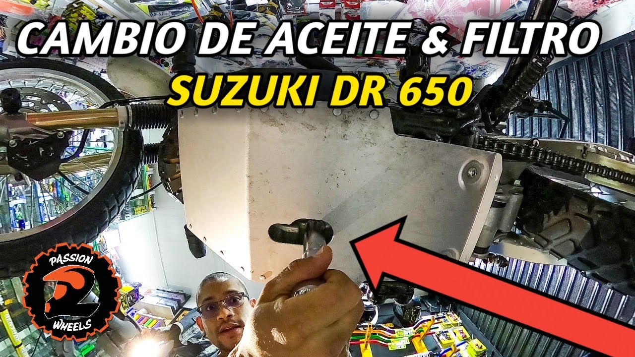! Cambiando aceite y filtro en la SUZUKI DR 650, cada 3000 KMS!