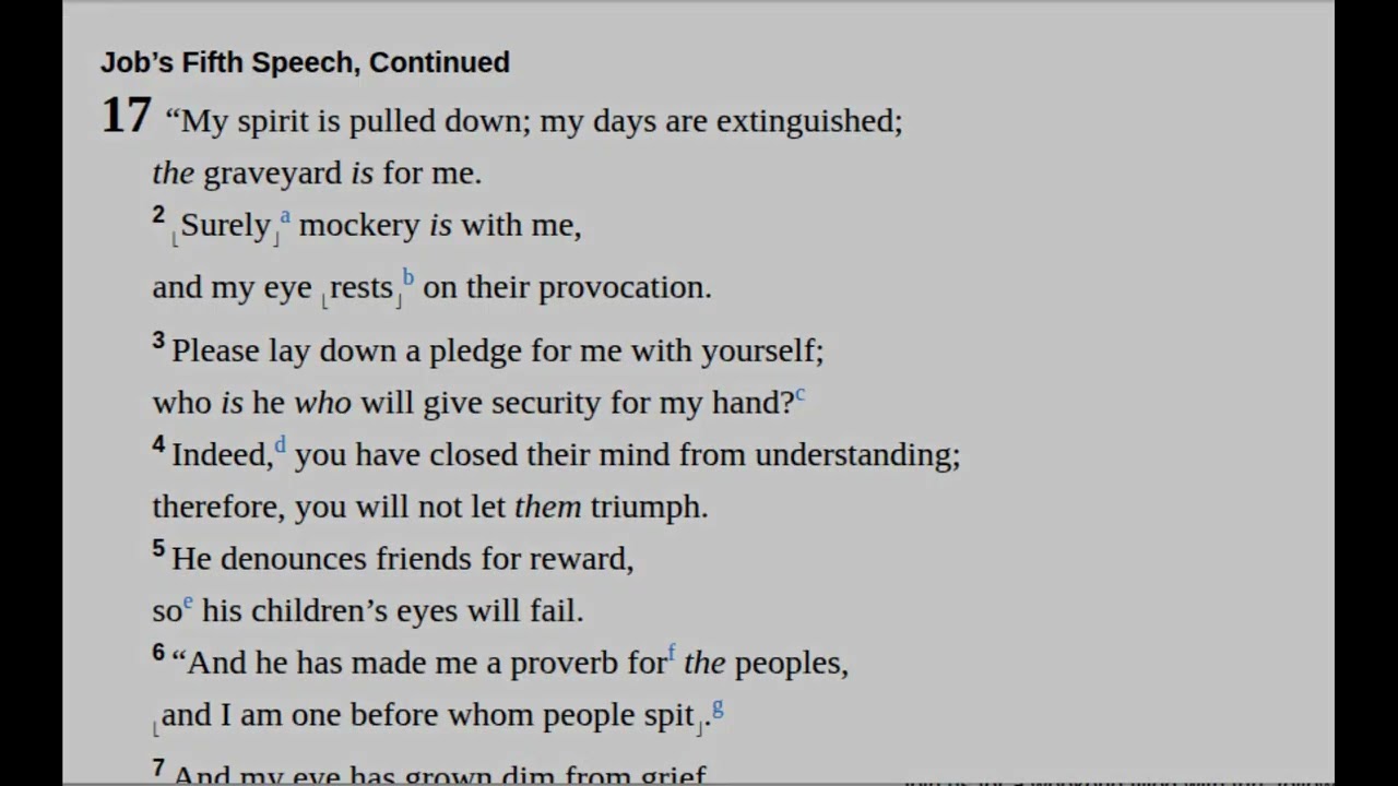 Day 30 (Jan 30): Job 15-18, Matthew 20:20-34, Psalm 17:13-15