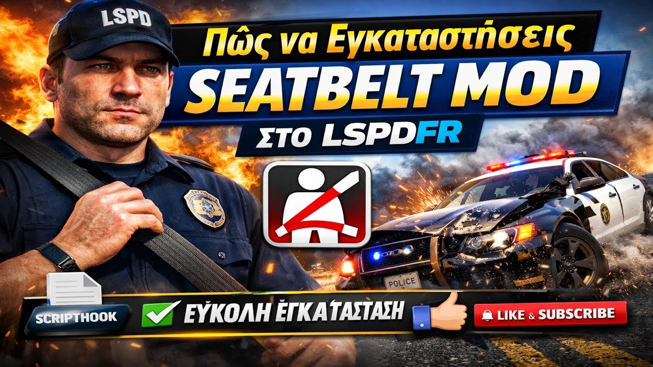 Πώς να Εγκαταστήσεις Seatbelt Mod στο LSPDFR | Βήμα-Βήμα Tutorial (GTA 5)