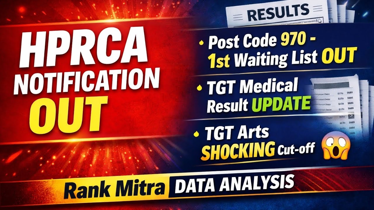 HPRCA Notification OUT | Post Code 970 1st Waiting List TGT Medical Result | Arts Shocking Cut-off