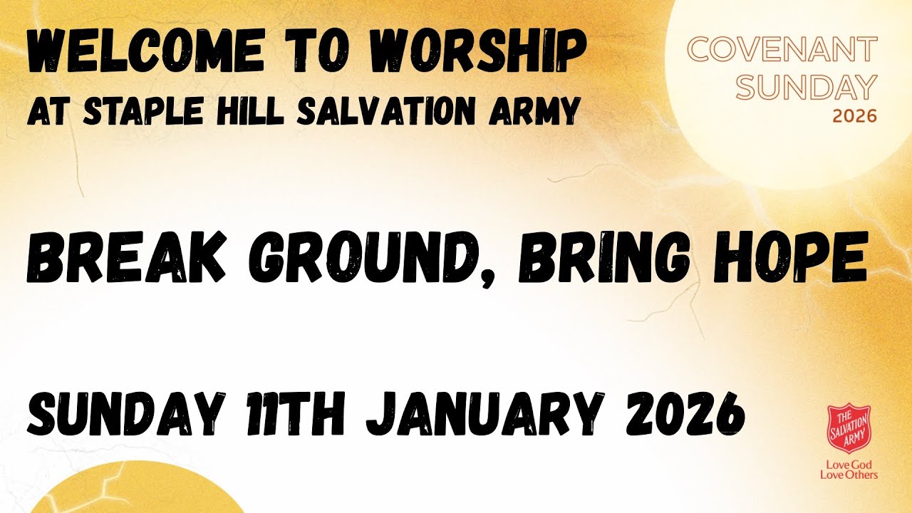 Sunday morning worship with The Salvation Army Staple Hill - 11th January 2026