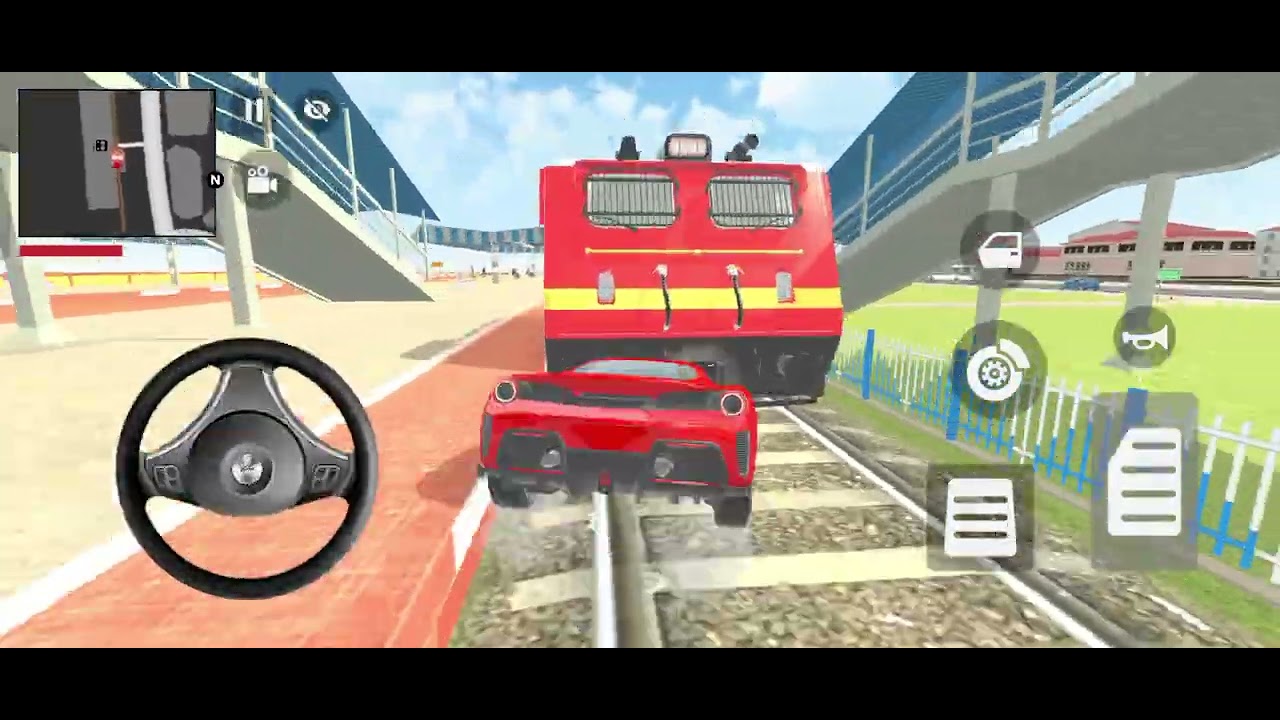 Franklin ne train 🚆 Ko kiya blast 🔥Aur super car 💥 ko bhi udyaa #indian simulator game 🤑💥