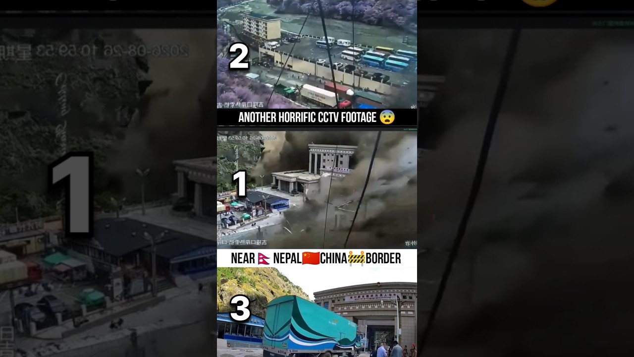 Caught on CCTV! 🌊😱 🇳🇵Nepal🇨🇳China Border #nepalflood #chinaborder #cctvfootage #flood #rsklife