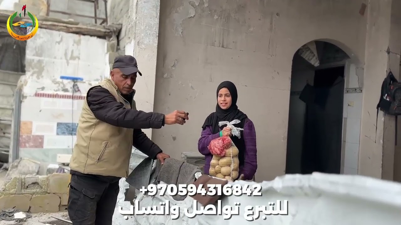هنا جباليا 😔جبرنا خاطر 100 أسرة صامدة في شمال غزة 