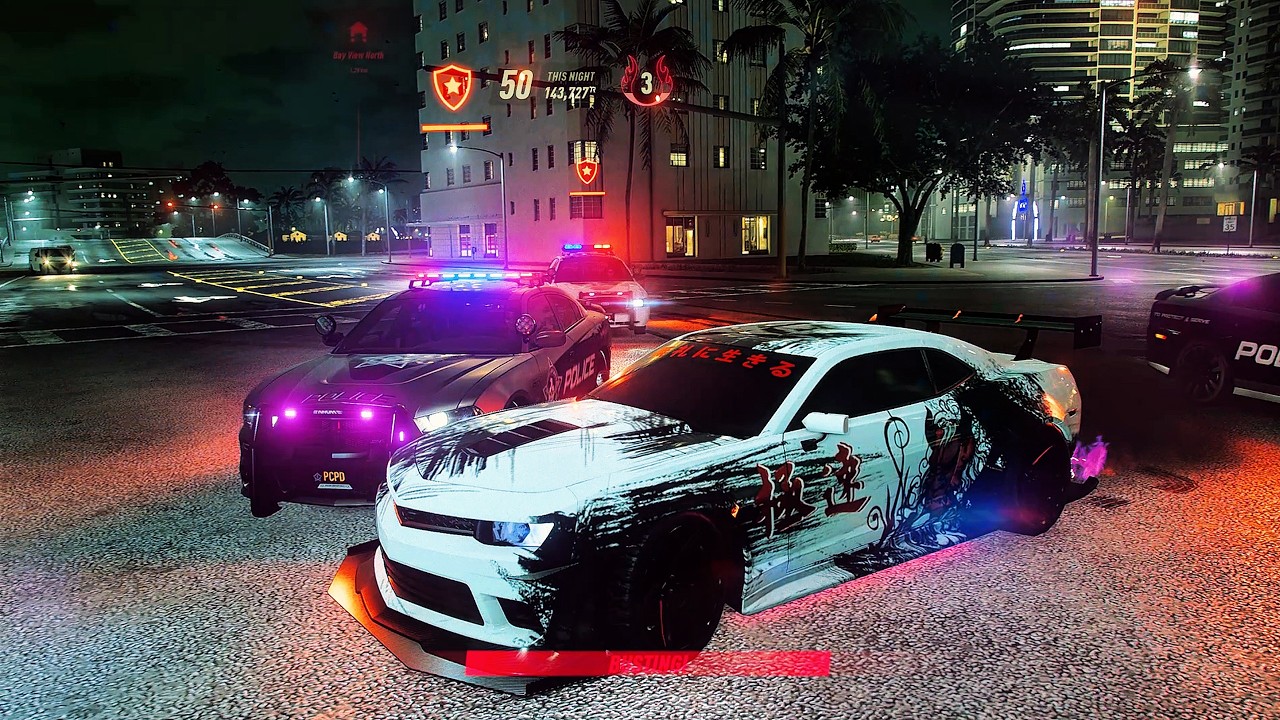 POLICE CHASE ON CHEVROLET CAMARO Z28 `14 | 5,000,000 REPS IN ONE NIGHT | NFS HEAT | 4K 60FPS