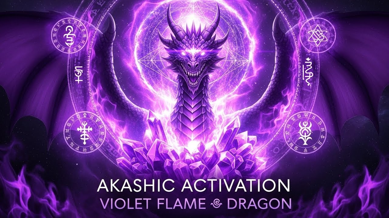 Akashic Records Activation ✨ Violet Flame & Amethyst Dragon Light Transmission