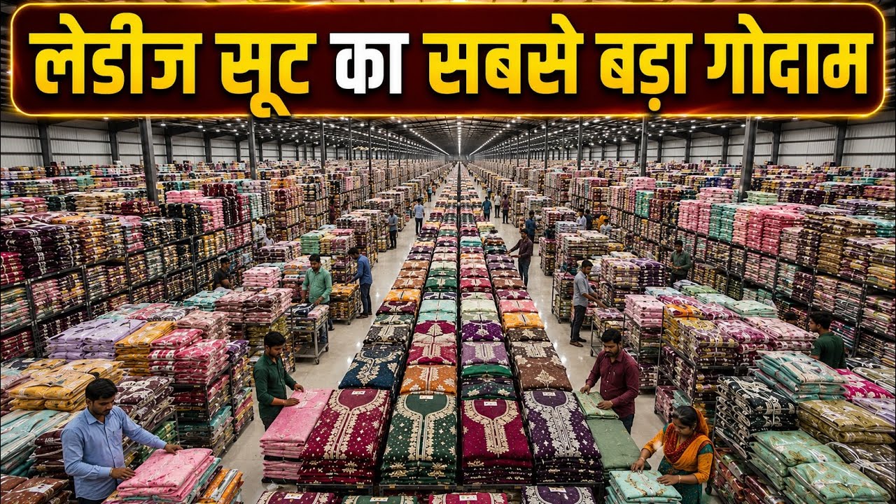 Surat Ladies Suit Wholesale Market | Biggest Suit Warehouse