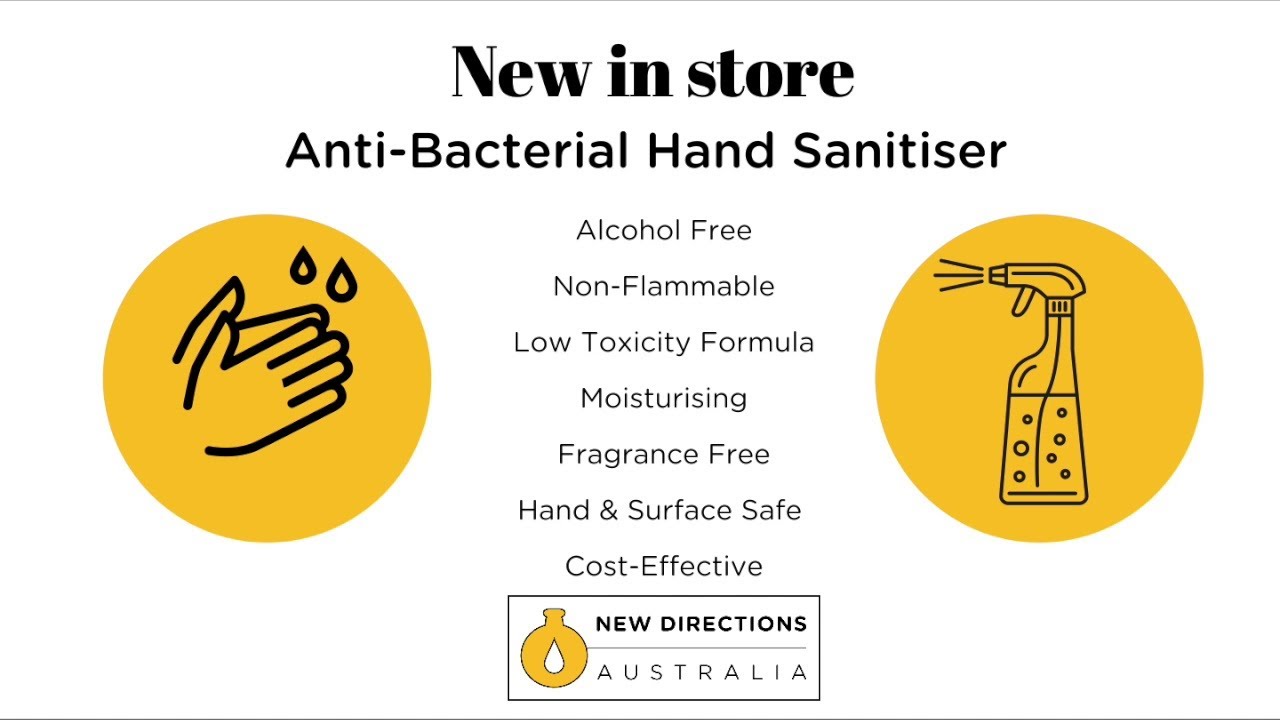 New Directions' Alcohol Free Anti-Bacterial Hand Sanitising Spray