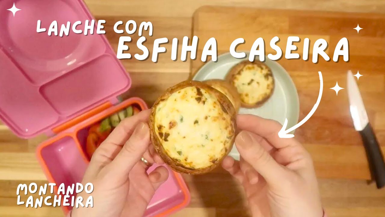 Montando lancheira escolar com esfiha de queijo | Thalita Campedelli