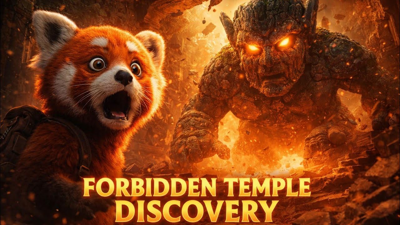 Curious Panda Awakens Ancient Guardian. I Epic Jungle Adventure Story