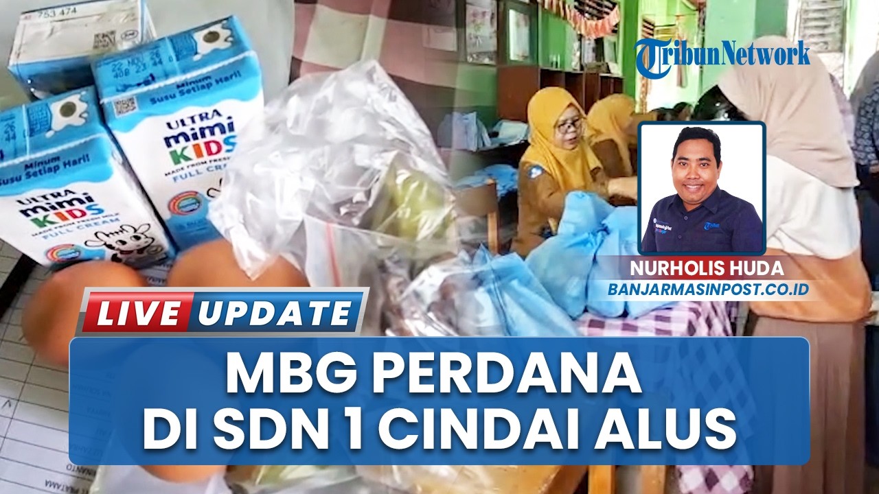 Perdana Pembagian MBG di SDN 1 Cibdaialus Banjar pada Bulan Ramadhan