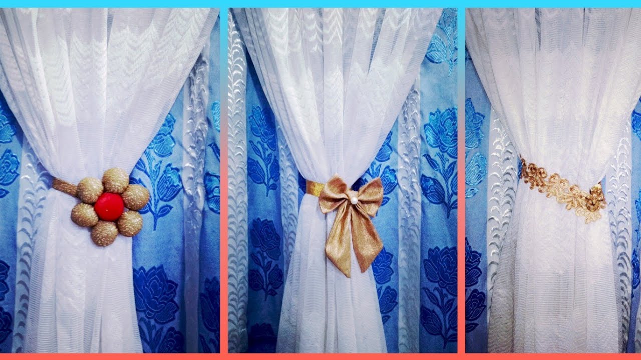 DIY Curtain tiebacks/holders. Home decor ideas #craftideas #diyprojects #crafting #diycraft #diy