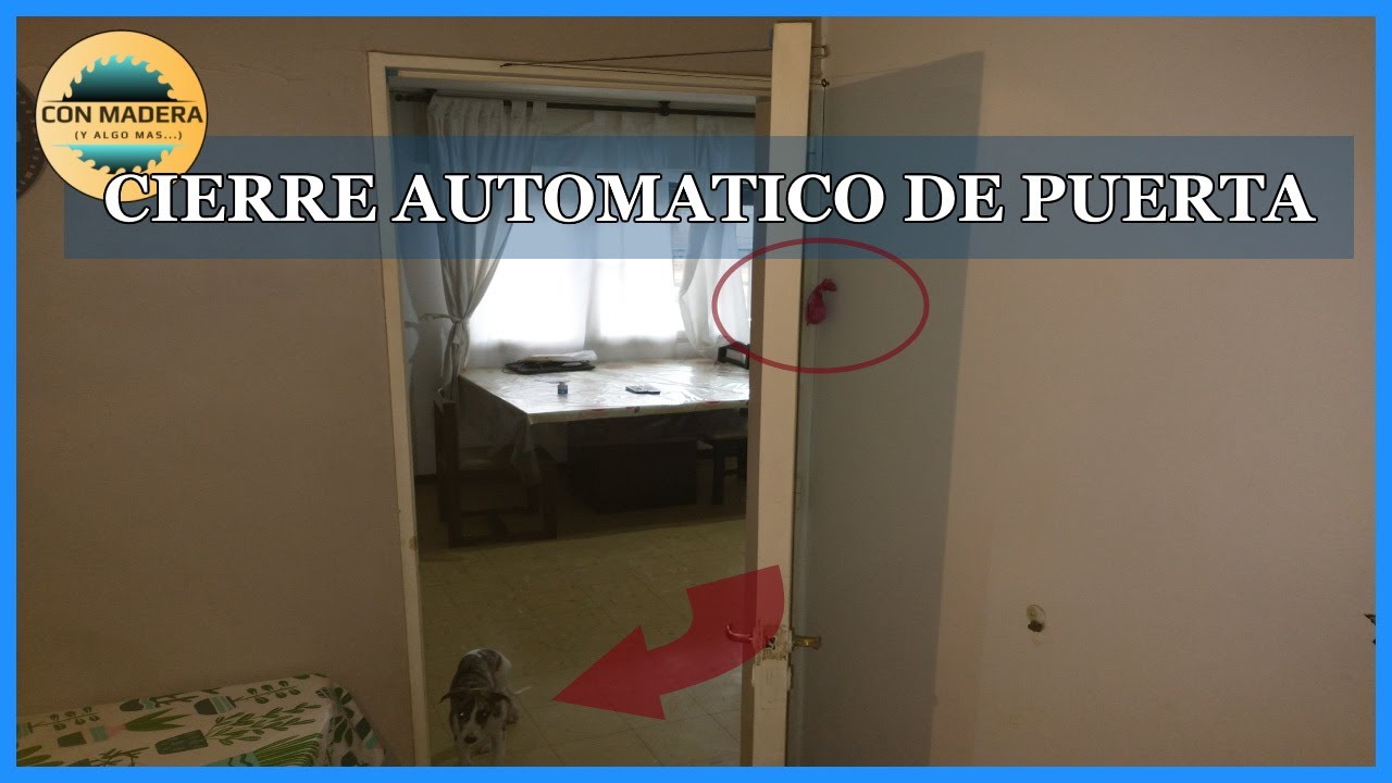 Cierre automatico de puerta casero