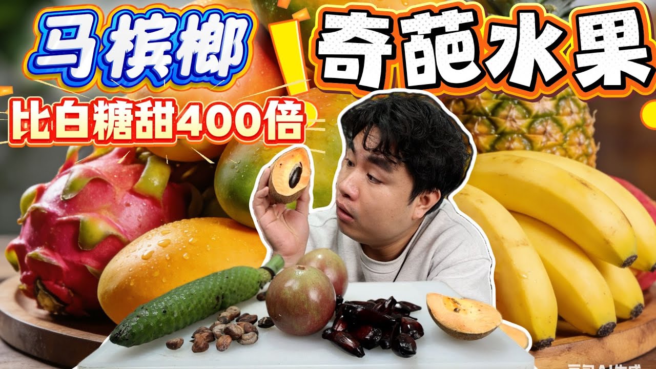 5款奇葩水果大测评！吃马槟榔，喝水都甜是真的吗？【饞大鑫】