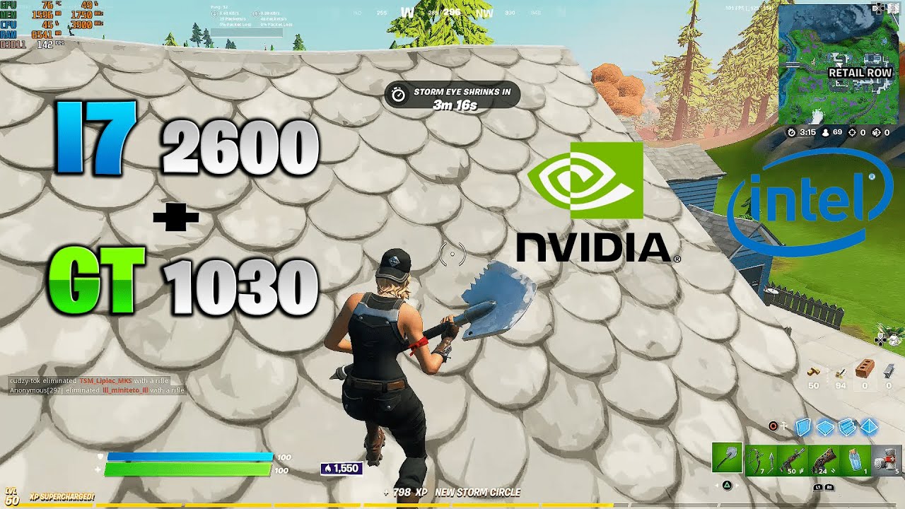 Fortnite Performance Mode | i7 2600 GT 1030 | 1080p