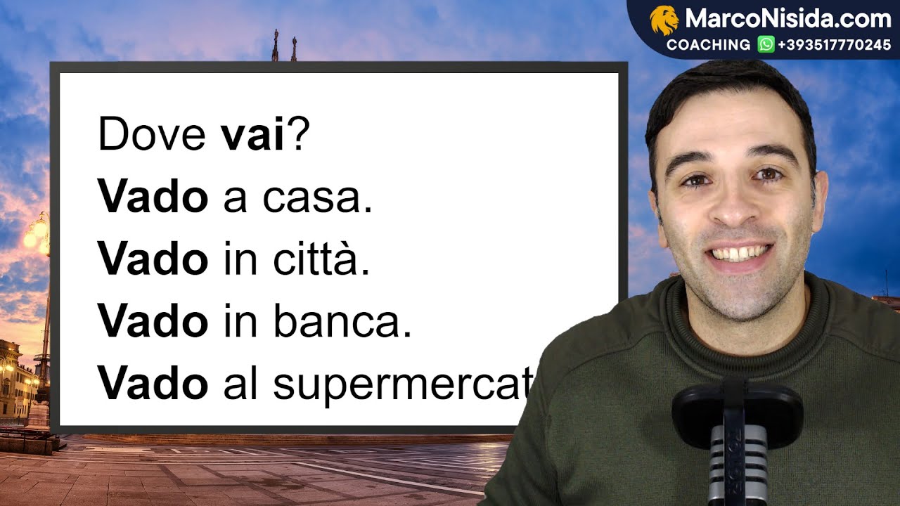 Curso de Italiano para Principiantes 16 ANDARE Verbos Italianos con Frases &Uacute;tiles
