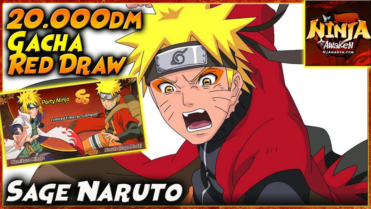 20.000dm GACHA RED DRAW SS SAGE NARUTO | PvP Top 6 🔥 NARUTO KONOHA AWAKEN