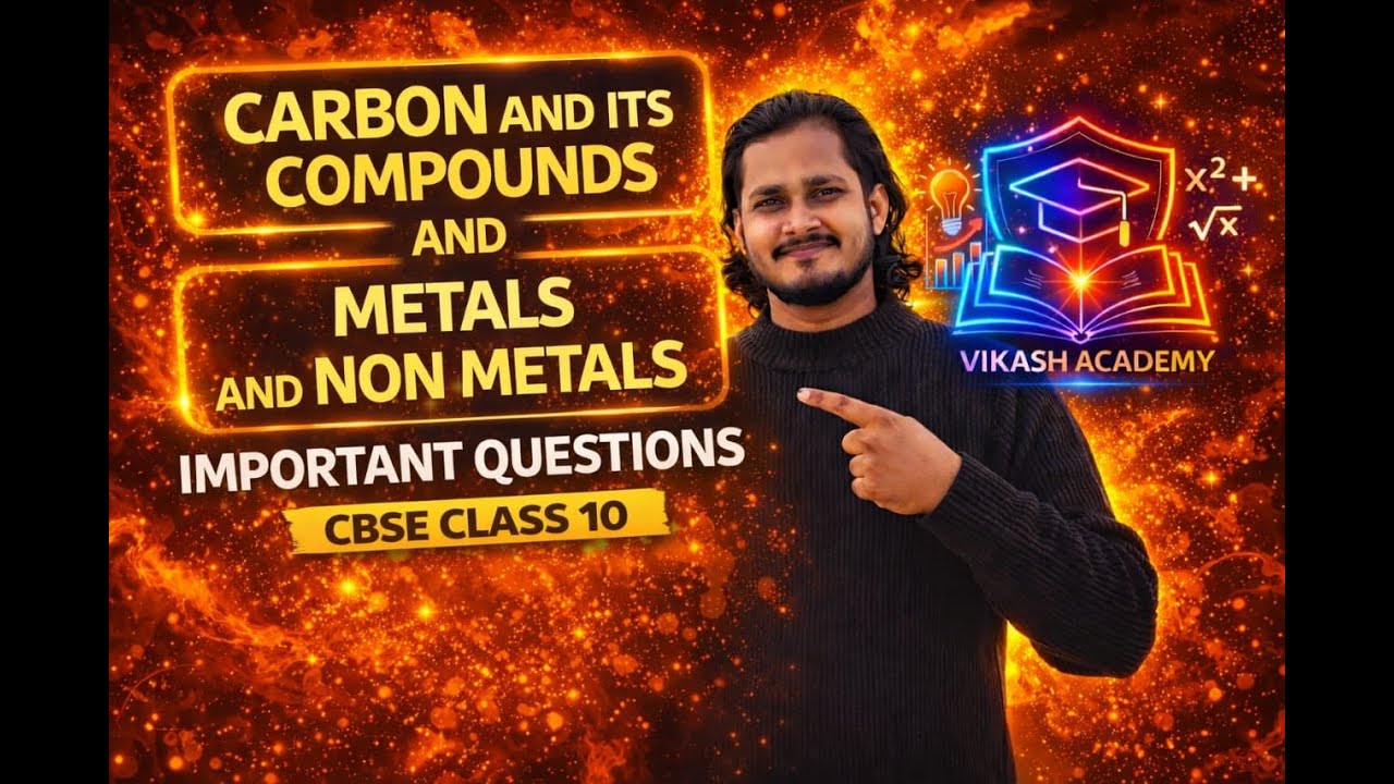 CARBON AND ITS COMPOUNDS METALS AND NON METALS IMPORTANT QUESTIONS #education  #cbse #motivation 
