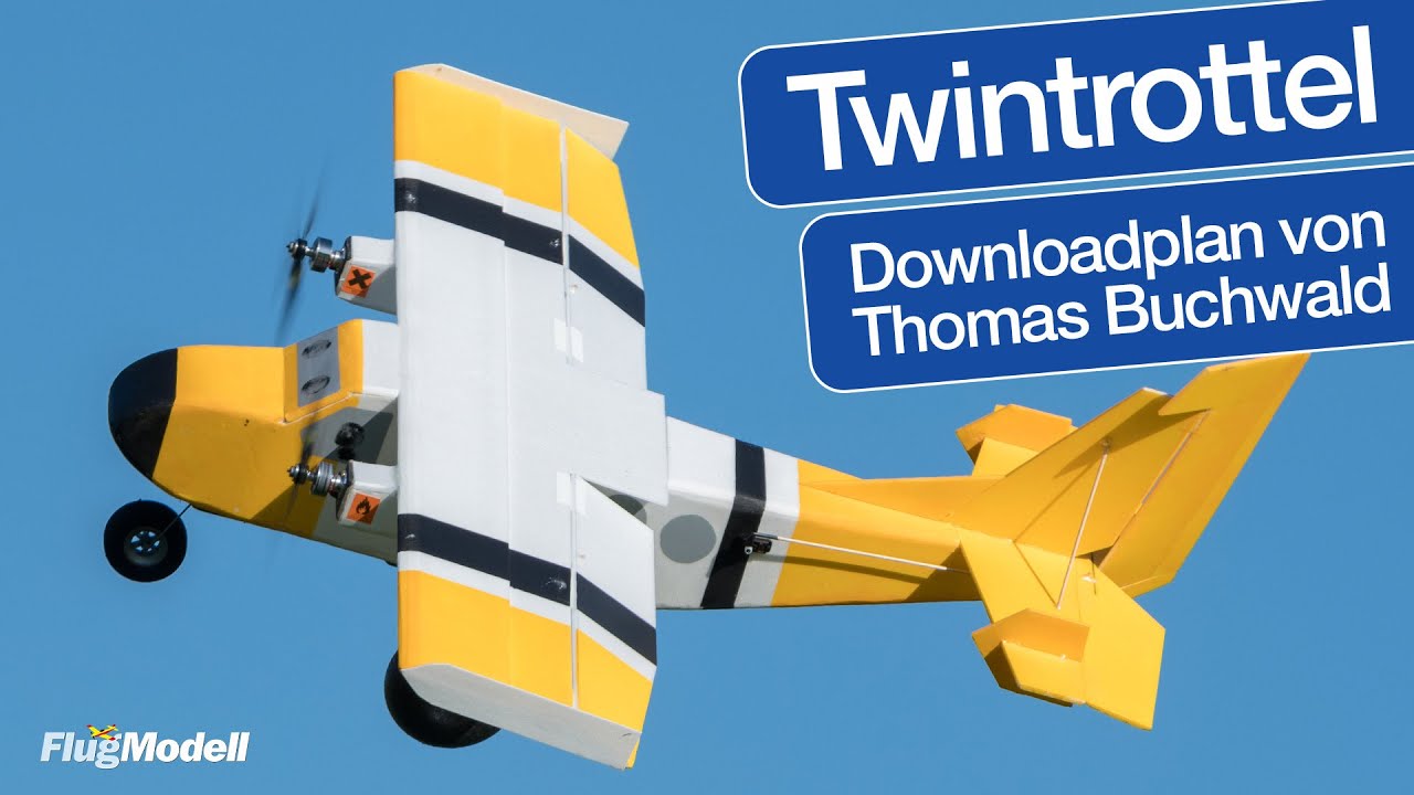 Twintrottel ist ein Zweimot als Downloadplan aus FlugModell 4+5/2023 von Fachautor Thomas Buchwald